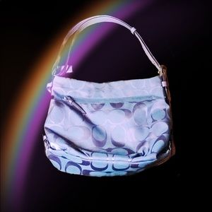 💝 3x HP! Beautiful Lilac & Heather Coach Purse